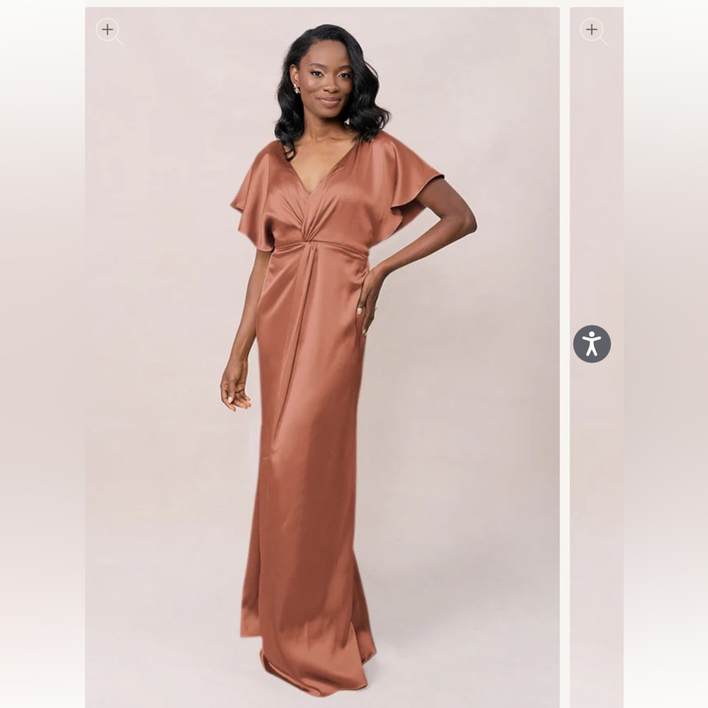 Revelry Gwen satin dress - copper